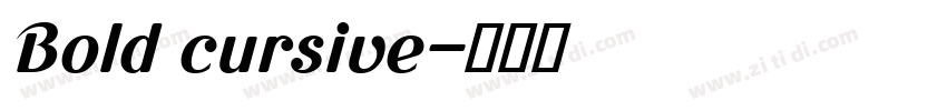 Bold cursive字体转换